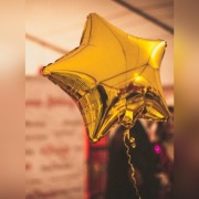 BALON FOLIOWY GWIAZDA ZŁOTY HEL GWIAZDKA 45 CM