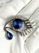 NOWA Broszka oko z cyrkoniami elegancka