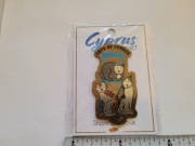 Magnes na lodówkę - 498f. CYPR Koty METALIZOWANY 