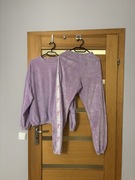 Gold Killer welurowy komplet dresowy liliowy XS