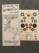 Kalkomania Supermarine Spitfire Mk. VIII scala 1/72