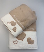 Puszysty Zestaw 2 Ręczników "Love is all on world" 