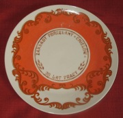 Patera talerz ozdobny/nagrodowy za 30 lat pracy w Zakł. Porcelany Ćmielów