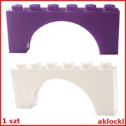 LEGO 3307 ŁUK mostek 1x6x2 biały fioletowy - 1 szt
