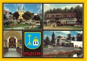 Pszów - Kościół - Pocztówka - Herb.