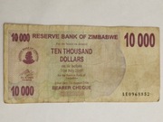 Sprzedam banknot  Zimbabwe 10 000 dolarów 2007r.