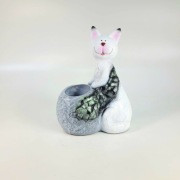 Kot z donicą dekoracja , ozdoba , prezent 