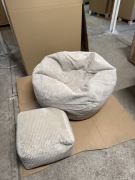 Bean bag pufa + podnóżek