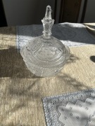 kryształowa misa z pokrywką vintage