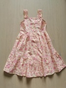 Bawełniana sukienka Mango na ramiączkach z guzikami rozmiar 140