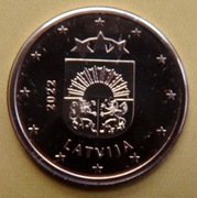 ŁOTWA 2022 5 CENTÓW UNC !!!!!!!!!!