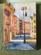 Obraz olejny Uliczka w słońcu 