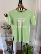 Miętowy t-shirt Hummel 100% cotton bawełna