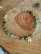 Bransoletka nić jedwabna 925 szafir, Byk zodiak re