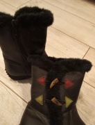 Kozaczki dziewczęce z futerkiem