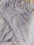 Firana dziecięca 2,5 m po umarszczeniu wys. 2m fiolet rybki