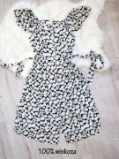 sukienka, rozm. S, kobieca romantyczna kwiaty stokrotki cottagecore