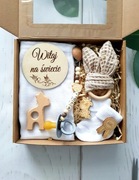 Prezent dla niemowlaka Gift Box Baby Shower KOLORY
