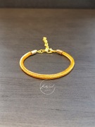 Żółta bransoletka z koralików - handmade 