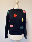 Sweter w serduszka , nowy, rozmiar uniwersalny