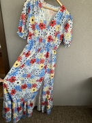 Sukienka letnia na lato midi z rozcięciem na nogę etno boho S M L