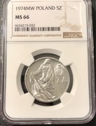 5 zł 1974 NGC MS 66