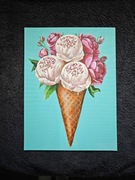 Obraz lekko wiekszy niz a4 akryl na panelu plociennym