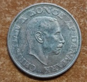 Dania, 2 korony, 1945, 75 rocznica urodzin - Król Chrystian X, PL005