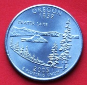 25 Centów 2005  P  r -     USA  Oregon     stan !!