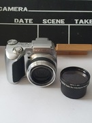 Sprawny aparat cyfrowy Olympus SP-510UZ plus konwenter