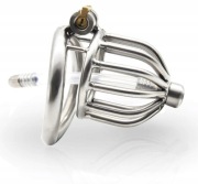 Stalowy pas cnoty Chastity cage 50mm oring + dilator