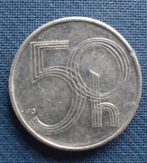 Moneta CZESKA REPUBLIKA 50 Halerzy 1993