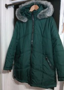 Kurtka damska zimowa w kolorze zielonym, rozmiar 46