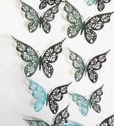 Topper motylki na tort - niebieskie