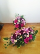 Komplet na wszystkich świętych wazon + stroik 