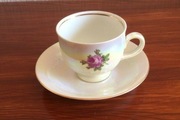 Filiżanka ze spodkiem motyw róży CP Colditz porcelain 