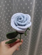 Róża kwiat wykonany szydełkiem wys. ok. 29 cm