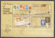 SINGAPOR. 1990/150 lat znaczka pocztowego.. Bl./nie kasowane