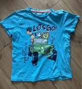 Bawełniana koszulka ze zwierzątkami, r. 128 (7-8lat)