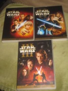 STAR WARS GWIEZDNE WOJNY MROCZNE WIDMO+ATAK KLONÓW+ZEMSTA SITHÓW 3DVD