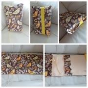Nowy etui otulacz okładka na książkę uniwersalna handmade 