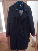 Makintosz męski L ,na warstwę, granatowy, bardzo dobry stan