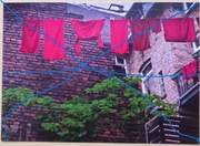 Niemcy-Fajna pocztówka widok na podwórko. Bez opisu. 