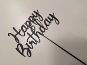 Topper na tort "Happy Birthday"
