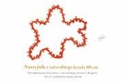 Naszyjnik koral naturalny czerwony chipsy 60 cm boho handmade