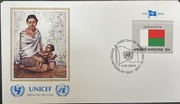ONZ FDC koperta ze znaczkiem 