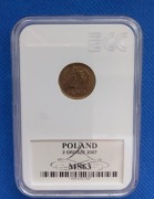 2 Grosze 2007 - Grading - GCN - MS 63 od 1 zł !!!