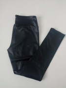 Janina damskie spodnie elastyczne imitujące skórę  r M pas 74-90cm