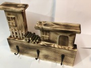 Wieszak na klucze drewniany 