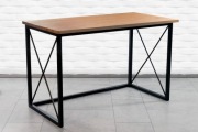 Biurko Loft 125x65cm, Industrial, metal, drewno